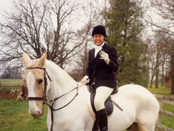 Arja on Champ, a pro hunter